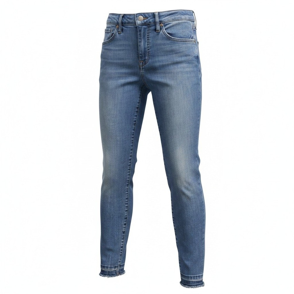 Lucky Brand Skinny Jeans Womens 27 Blue Good Raw Hem Released Medium Wash Denim